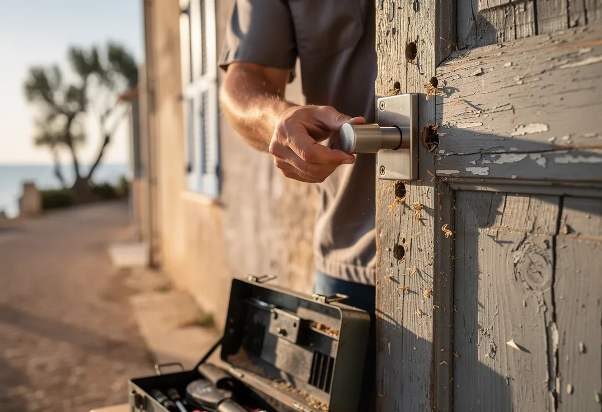 Changement de serrure sur une porte à Alénya