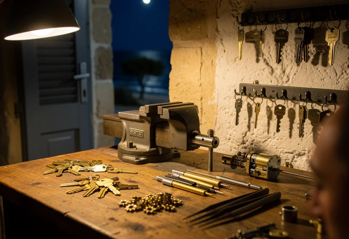 L'établi de l'atelier du serrurier de Alénya
